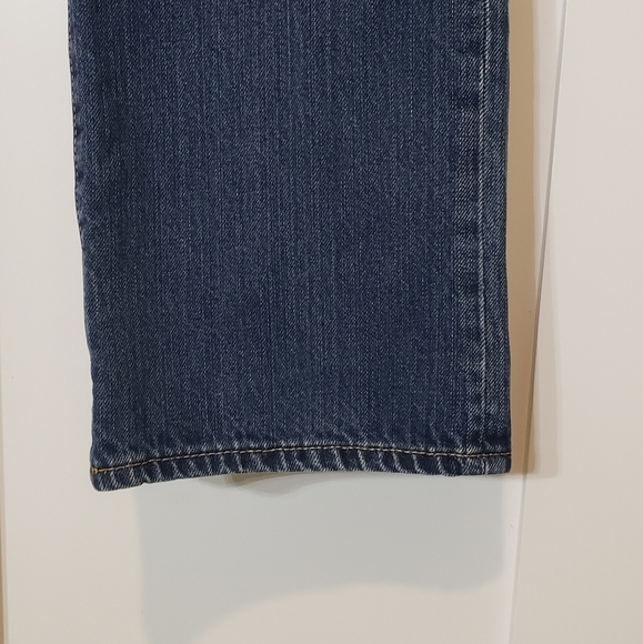 Gap Mens Straight Fit Hi Rise Jeans Size 35 x 32 100% Cotton Whiskering - Picture 5 of 12